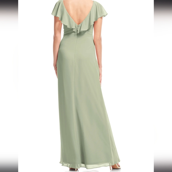 Bill Levkoff Pistachio Bridesmaid Dress - Picture 2 of 3